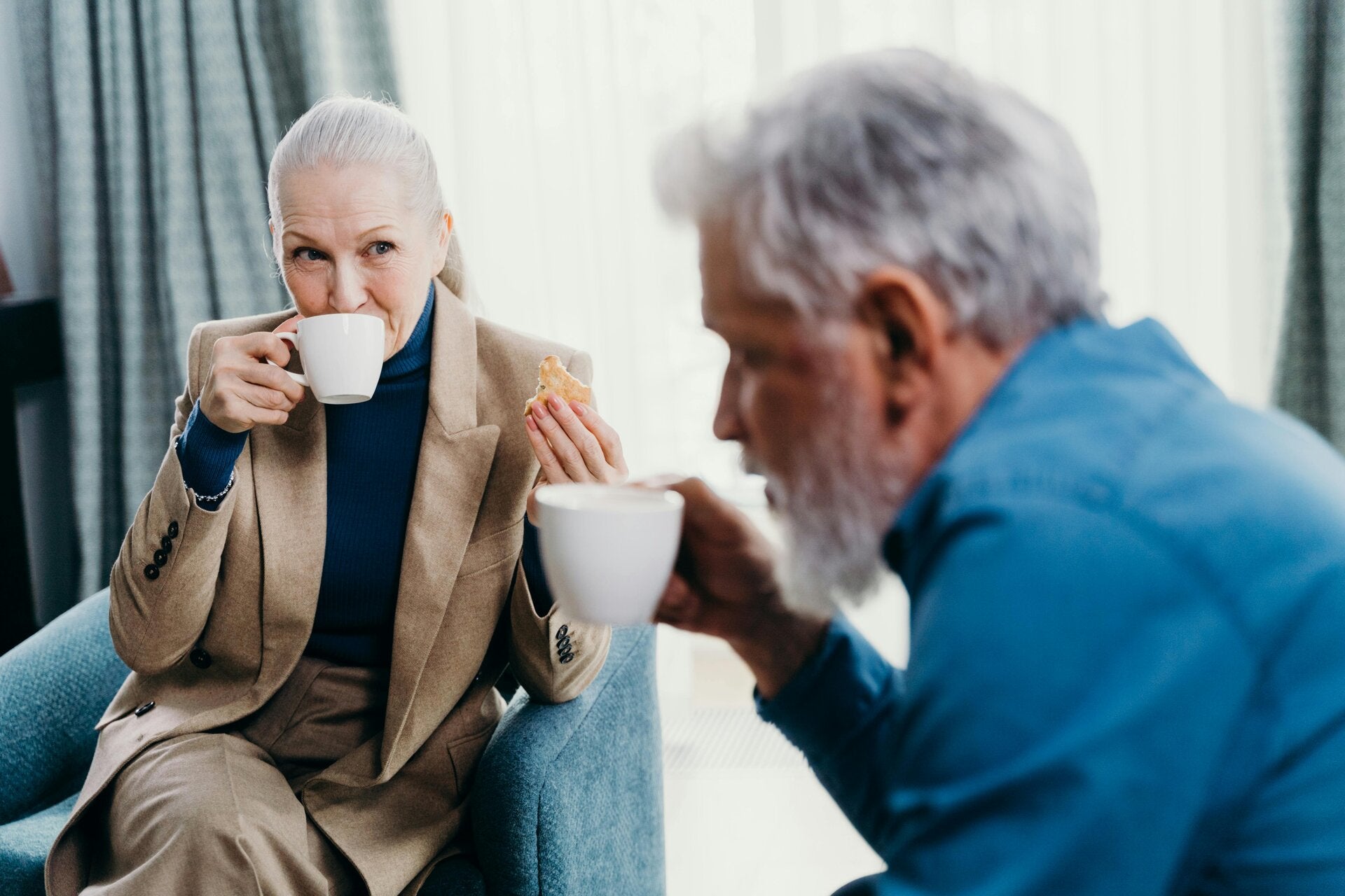 Caregiver walking with a senior